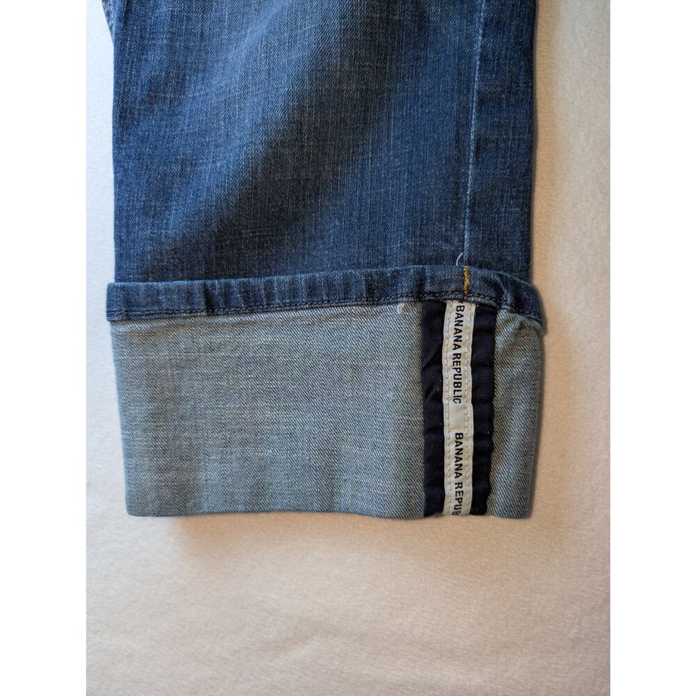 Banana Republic Jeans Womens Size 12 Folded Cuffs Denims Pants Medium Wash - Picture 5 of 8